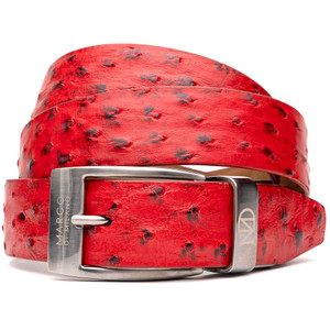 Marco di Milano Genuine Ostrich Quill Dress Belt - Red Marco di Milano Genuine Ostrich Quill Dress Belt - Red