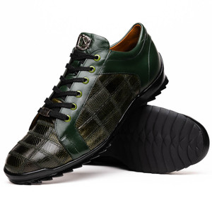 Marco di Milano Genuine Lizard Patch Work Sneaker - Green Marco di Milano Genuine Lizard Patch Work Sneaker - Green