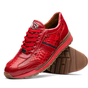 Marco di Milano Genuine Python and Calf Leather Sneaker - Red Marco di Milano Genuine Python and Calf Leather Sneaker - Red