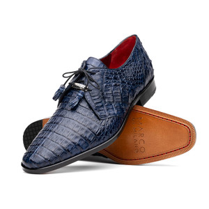 Marco di Milano Genuine Caiman Crocodile Dress Tie Shoe - Navy Blue Marco di Milano Genuine Caiman Crocodile Dress Tie Shoe - Navy Blue