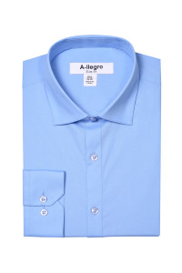 A-llego Easy-Care Slim Fit with Stretch Dress Shirt - Sky Blue