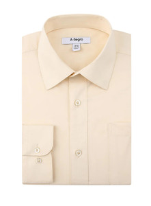 A-llego Easy-Care Regular Fit with Stretch Dress Shirt - Light Beige A-llego Easy-Care Regular Fit with Stretch Dress Shirt - Light Beige