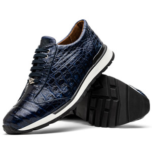 Marco di Milano Genuine Caiman Crocodile Sneaker - Navy Blue Marco di Milano Genuine Caiman Crocodile Sneaker - Navy Blue