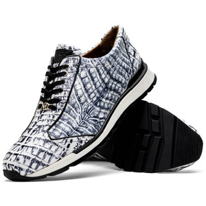 Marco di Milano Genuine Caiman Crocodile Sneaker - Black and White Marco di Milano Genuine Caiman Crocodile Sneaker - Black and White
