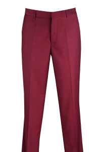 Vinci Slim Modern Trim Fit Fronts Pre-Hemmed Dress Slacks - Maroon Vinci Slim Modern Trim Fit Fronts Pre-Hemmed Dress Slacks - Maroon