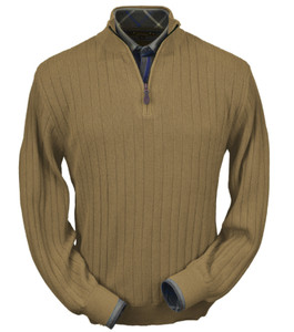 Peru Unlimited Baby Alpaca and Wool Half Zip Sweater - Wheat Heather Peru Unlimited Baby Alpaca and Wool Half Zip Sweater - Wheat Heather