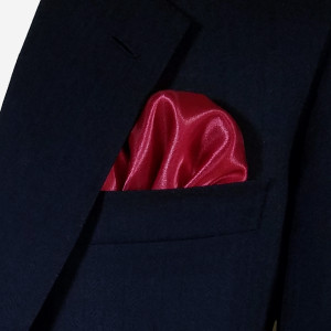 Burgundy Satin Pre-Folded Pocket Square Insert Burgundy Satin Pre-Folded Pocket Square Insert