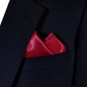 Satin 2 Point Pre-Folded Pocket Square Insert - Burgundy Satin 2 Point Pre-Folded Pocket Square Insert - Burgundy