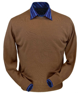 Peru Unlimited 100% Royal Alpaca Contrast Neck Sweater - Vicuna Tan Peru Unlimited 100% Royal Alpaca Contrast Neck Sweater - Vicuna Tan