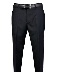 Leonardo Valenti Modern Fit 100% Wool Dress Slacks - Dark Navy Blue Leonardo Valenti Modern Fit 100% Wool Dress Slacks - Dark Navy Blue