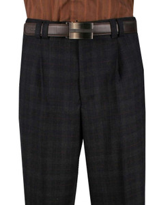 Veronesi 100% Wool Wide-Legged Slacks - Charcoal Plaid Weave Veronesi 100% Wool Wide-Legged Slacks - Charcoal Plaid Weave