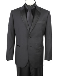 Leonardo Valenti 2 Button Super 150's Wool Tuxedo - Pleated Pants - Made in Italy  Leonardo Valenti 2 Button Super 150's Wool Tuxedo - Pleated Pants - Made in Italy