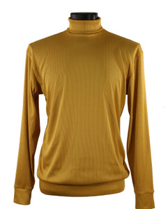 Bassiri Turtle-Neck Long Sleeve Ribbed Jersey Knit - Gold