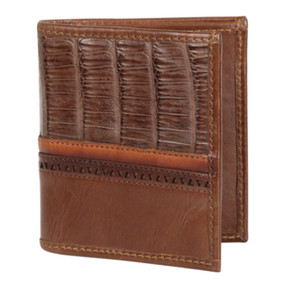 Los Altos - Brown Genuine Caiman Belly & Leather Men's Wallet