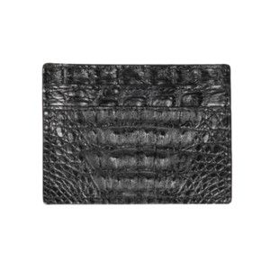 Los Altos - Black Genuine Caiman Belly Credit Card Holder