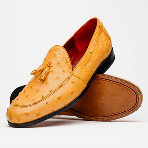Marco di Milano Genuine Ostrich Quill Dress Tassel Loafer - Buttercup Marco di Milano Genuine Ostrich Quill Dress Tassel Loafer - Buttercup