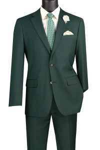 Vinci 2-Button Hunter Green Classic Suit - Slim Fit Vinci 2-Button Hunter Green Classic Suit - Slim Fit