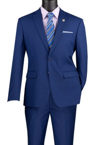 Vinci 2-Button Twilight Blue Classic Suit - Slim Fit Vinci 2-Button Twilight Blue Classic Suit - Slim Fit