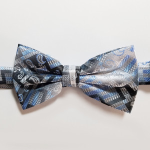 Antonio Ricci Light Blue Paisley Jacquard Adjustable Pre-Tied Bow Tie Antonio Ricci Light Blue Paisley Jacquard Adjustable Pre-Tied Bow Tie