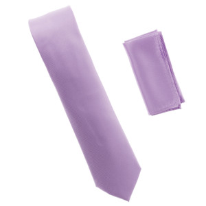 Clearance: Antonia 100% Silk Pin Dot Weave Necktie with Pocket Square - Lavender Clearance: Antonia 100% Silk Pin Dot Weave Necktie with Pocket Square - Lavender