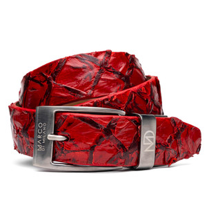 Marco di Milano Genuine Pirarucu Skin Dress Belt - Red Marco di Milano Genuine Pirarucu Skin Dress Belt - Red