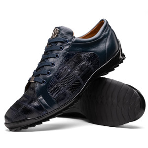 Marco di Milano Genuine Lizard Patch Work Sneaker - Navy Marco di Milano Genuine Lizard Patch Work Sneaker - Navy