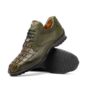 Marco di Milano Genuine Caiman & Lizard Sneaker - Olive Marco di Milano Genuine Caiman & Lizard Sneaker - Olive