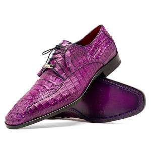 Marco di Milano Genuine Caiman Crocodile Dress Tie Shoe - Purple Marco di Milano Genuine Caiman Crocodile Dress Tie Shoe - Purple
