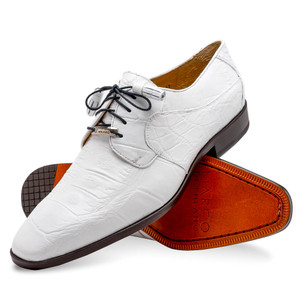 Marco di Milano 100% Genuine Alligator Dress Tie Shoe - White Marco di Milano 100% Genuine Alligator Dress Tie Shoe - White