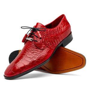 Marco di Milano 100% Genuine Alligator Dress Tie Shoe - Red Marco di Milano 100% Genuine Alligator Dress Tie Shoe - Red