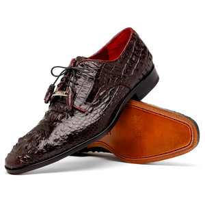 Marco di Milano 100% Genuine Caiman Crocodile Dress Tie Shoe - Wine Marco di Milano 100% Genuine Caiman Crocodile Dress Tie Shoe - Wine