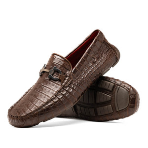Marco di Milano Genuine Caiman Belly Horsebit Driver Loafer - Brown Marco di Milano Genuine Caiman Belly Horsebit Driver Loafer - Brown