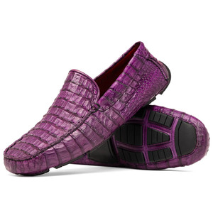 Marco di Milano Genuine Caiman Crocodile Driver Loafer - Purple Marco di Milano Genuine Caiman Crocodile Driver Loafer - Purple