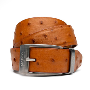 Marco di Milano Genuine Ostrich Quill Dress Belt - Brandy Marco di Milano Genuine Ostrich Quill Dress Belt - Brandy