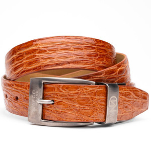 Marco di Milano Genuine Caiman Crocodile Flank Belt - Honey Marco di Milano Genuine Caiman Crocodile Flank Belt - Honey