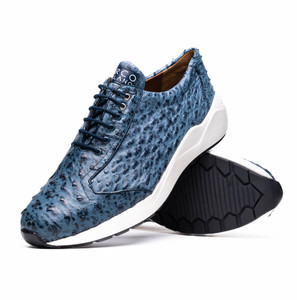Marco di Milano Genuine Ostrich Quill Sneaker - Blue Jean Marco di Milano Genuine Ostrich Quill Sneaker - Blue Jean