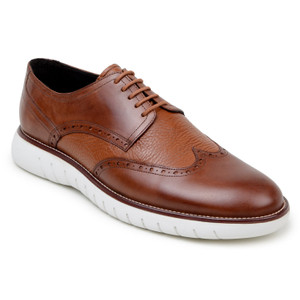 Belvedere Leather Hybrid Wingtip Shoe - Antique Brandy Belvedere Leather Hybrid Wingtip Shoe - Antique Brandy