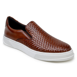 Belvedere Genuine Woven Leather Loafer - Antique Brandy Belvedere Genuine Woven Leather Loafer - Antique Brandy