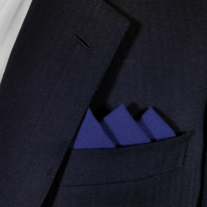 Dark Blue 100% Cotton Pre-Folded Pocket Square Handkerchief Insert Dark Blue 100% Cotton Pre-Folded Pocket Square Handkerchief Insert