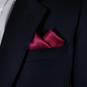 Satin 2 Point Pre-Folded Pocket Square Insert - Plum Purple Satin 2 Point Pre-Folded Pocket Square Insert - Plum Purple