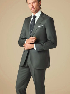 MaxDavoli 2-Button Super 150's Olive Wool Suit MaxDavoli 2-Button Super 150's Olive Wool Suit