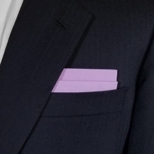 Light Purple 100% Cotton Double Fold Flat Top Pre-Folded Pocket Square Insert