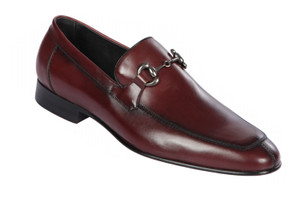 CLearance: Lombardy - Genuine Calf Leather Horsebit Dress Loafer - Burgundy