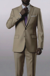 Baroni Couture 2-Button Super 150's Wool Suit - Sand Tone