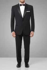 Leonardo Valenti 2 Button Modern Fit Wool Tuxedo - Pleated Pants