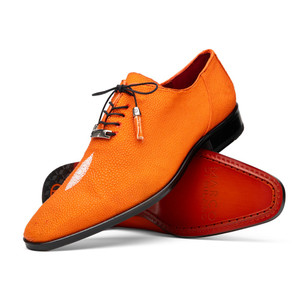 Marco di Milano Genuine Stingray Lace-Up Dress Shoe - Orange Row Stone