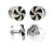 Black & White Pinwheel Design Cufflinks & Formal Studs