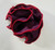 2-in-1 Pouf Round Pocket Square - Red on Plum Purple