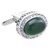 Green Glass Cabochon Crystal Cufflinks (V-CF-C51546GR) Green Glass Cabochon Crystal Cufflinks (V-CF-C51546GR)