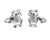 Silver Frog with Swarovski® Crystals Cufflinks (V-CF-C8075B-S) Silver Frog with Swarovski® Crystals Cufflinks (V-CF-C8075B-S)
